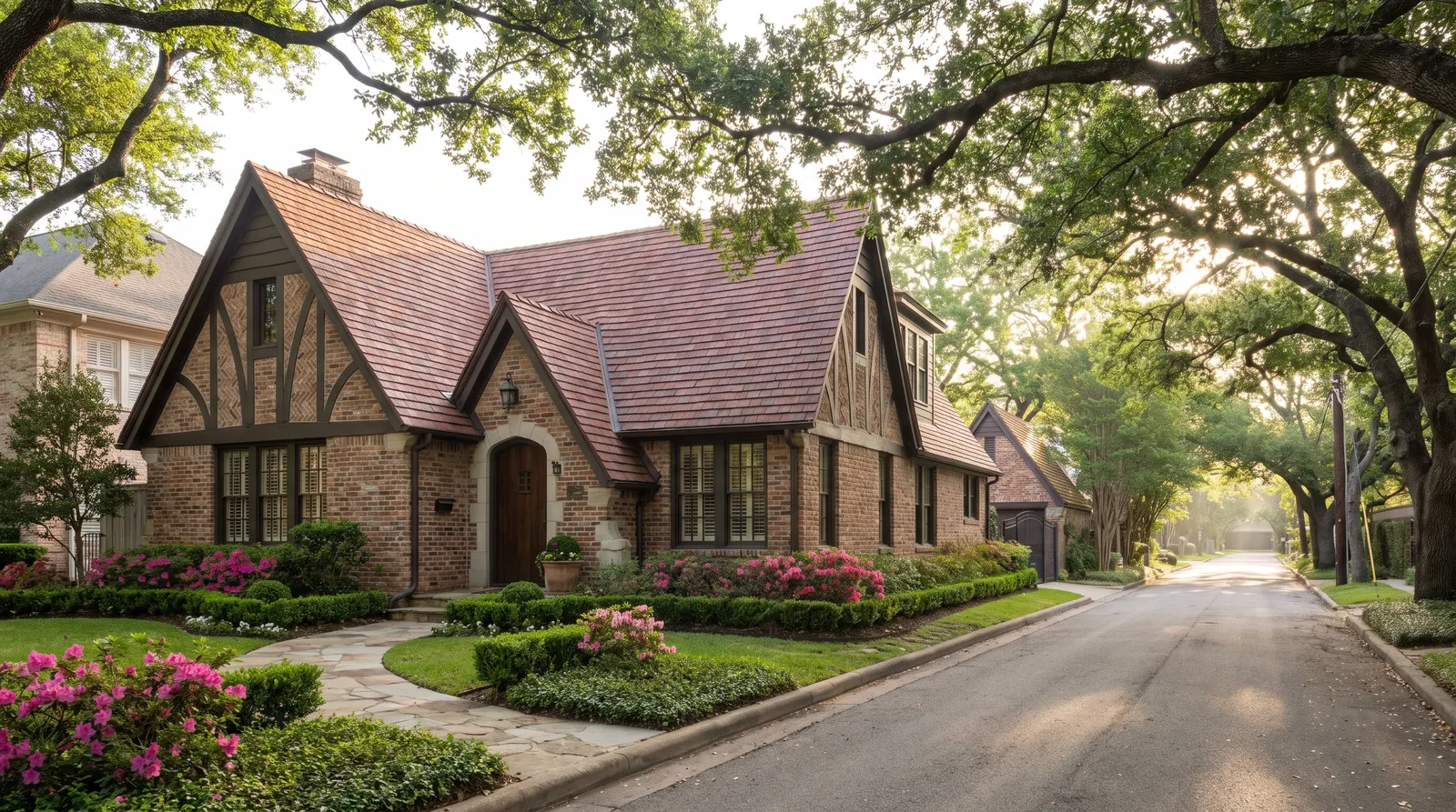 Clay tile roofing in West University Place